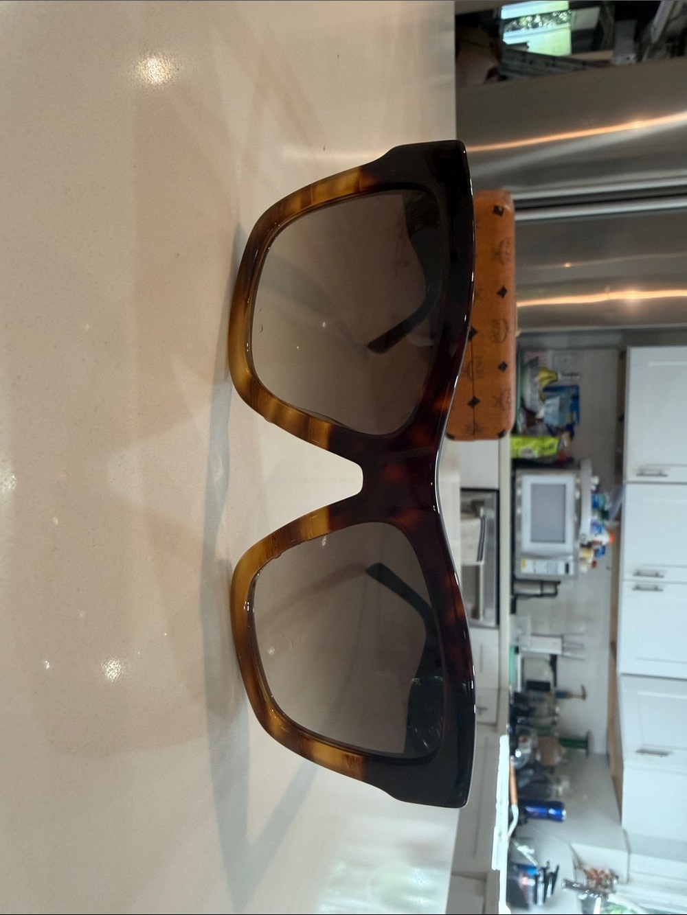 MCM Tortoiseshell Oversized Square Sunglasses - Brown Gradient Vintage 🆕